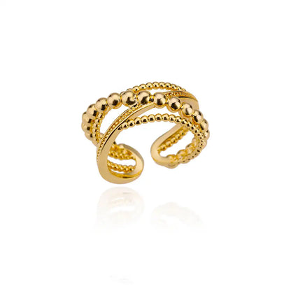 Stainless Steel Luxury Gold Color Rings for Women