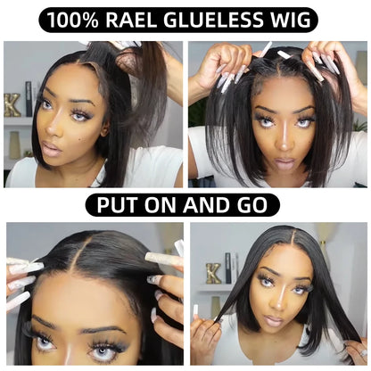 Wear & Go Bob Wig – Straight Glueless Human Hair