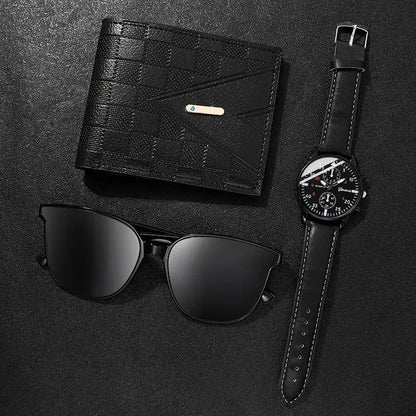 Men's 3-Piece Gift Set – Watch, Sunglasses & Wallet