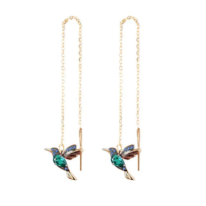 New Luxury Women Zircon Crystal Pearls Long Tassel Butterfly Earrings