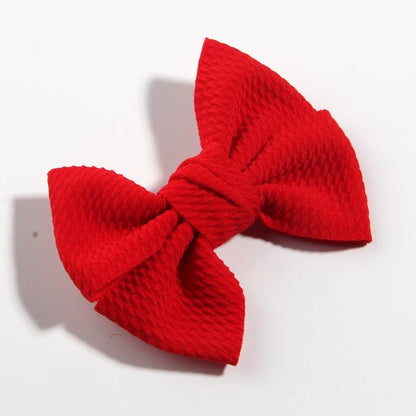 11CM 4.3" Big Hot Sell Seersucker Waffle Hair Bows For Hair Accessories Bow Knot Boutique For Kids Girls Head Wear