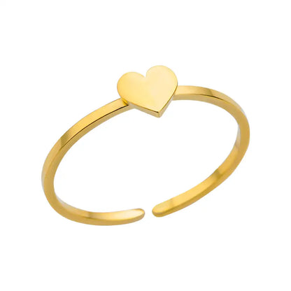 Stainless Steel Luxury Gold Color Rings for Women
