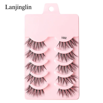 Half Eye Lashes Faux Mink Wispy Fluffy Extensions