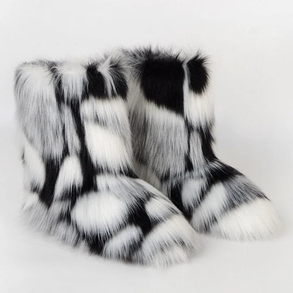 Winter Fluffy Mid-calf Boots