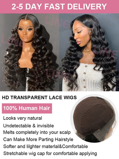 42 40 Inches Curly Wigs 100% Human Hair 13x6 Hd Lace Frontal Wig Brazilian Loose Deep Wave 4x4 Lace Closure Wigs Pre Plucked