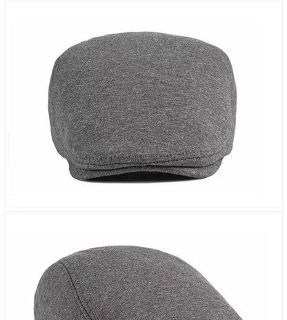 2025 Men berets Fashion Beret  Solid Color Soft Top Casual Beanie Retro Literary Forward Cap Peak Cap Driver Hat Gift