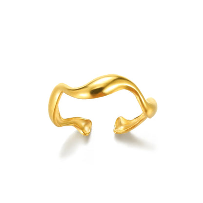 Stainless Steel Luxury Gold Color Rings for Women