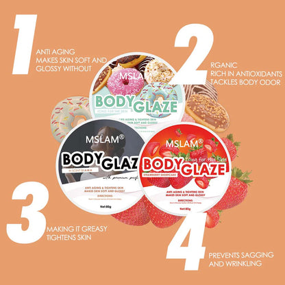 Body Glaze Body Butter Whipped Body Butter for Women, Butter Body Moisturizer for Women Anti Aging Body Cream Leaves Skin Soft