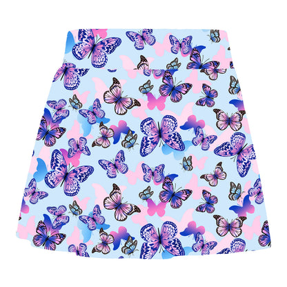 Kids Girls Swim Skirts Elastic Waistband Colorful Print Swim Skirts for Bathing Pool Beach Swimming Sport Wear Girl Teen 4-16Y