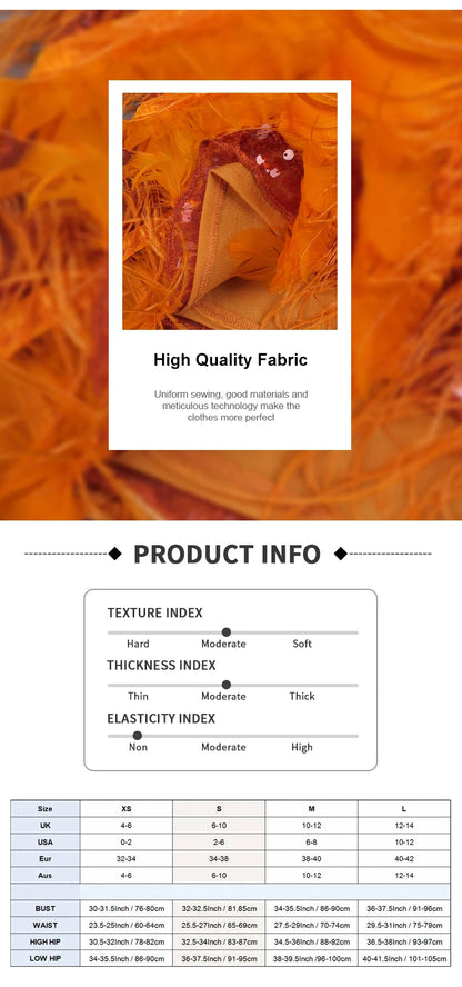 PB 2024 New Orange Prom Dresses  Sparkly Beading Crystal Rhinestones Feathers Embellished Birthday Party Cocktail Evening Dress