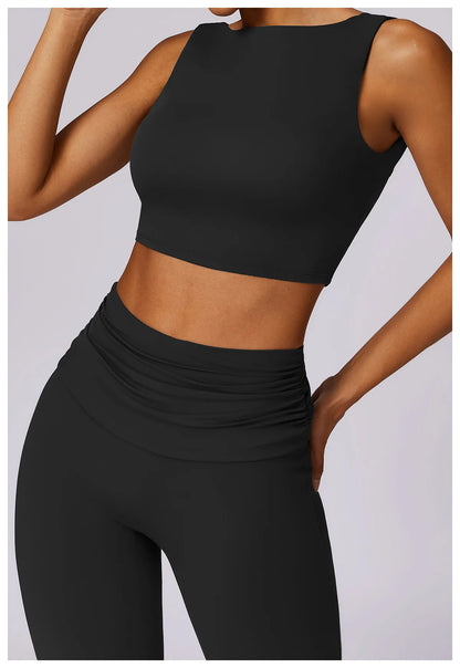 Sports Underwear Women Sexy Workout Sports Bras Tights Crop Top Yoga Vest Shockproof Gym Push Up Fitness Athletic Brassiere