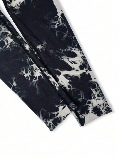 FITTOO V-Buttocks Leggings Women's Tie Dye Scrunch Butt Yoga Pants Fitness Athletic Sexy Gym Suit Female Clothing Sport Tights