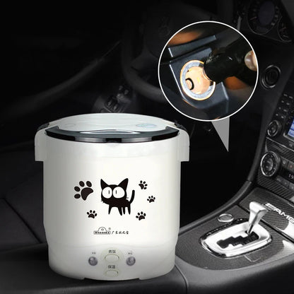 Electric Mini Rice Cooker Portable MultiCooker 12V 24V 220V
