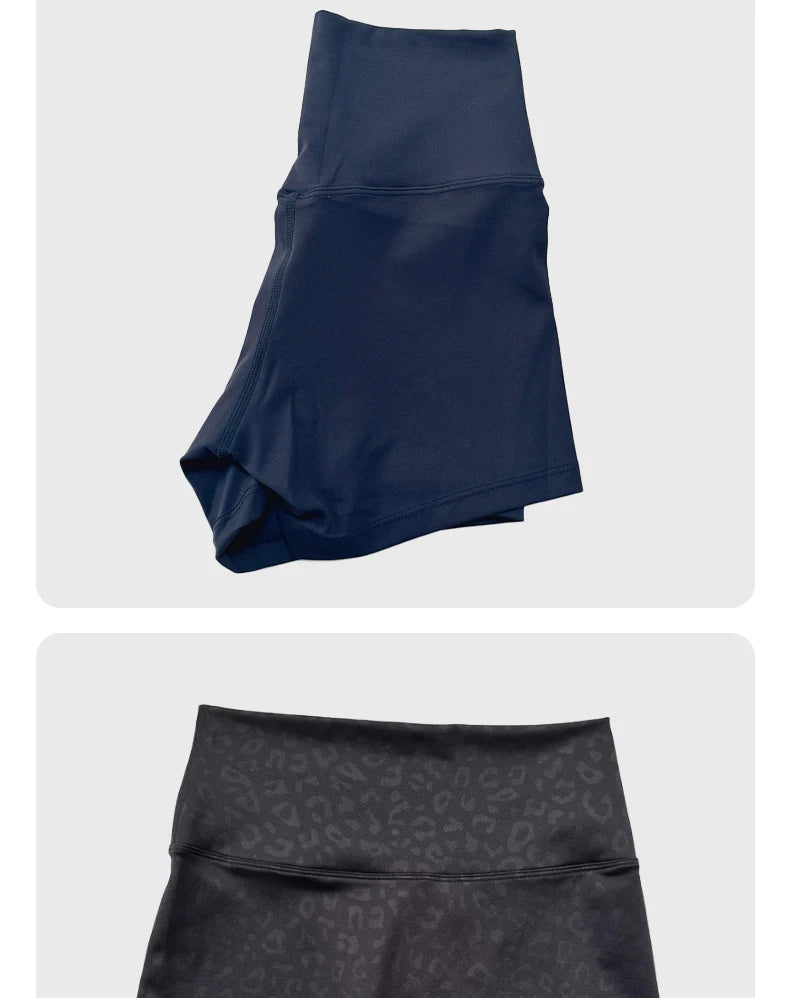 Sexy Solid Color Women Fitness Sport Short High Waist Athletic Yoga Short Leg Cycling Comprehensive Training Jogging Squat Proof
