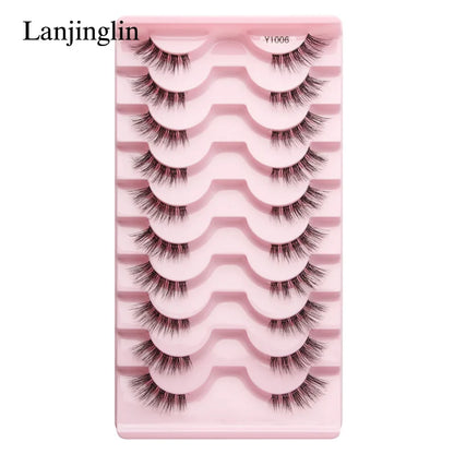 Half Eye Lashes Faux Mink Wispy Fluffy Extensions
