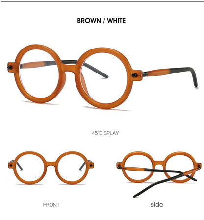 Retro Gray Pink Lens Round Sunglasses Women 2025 Brand Trendy Shiny Circle Frame Men Spectacle Plain Eyewear Shades Sun Glasses