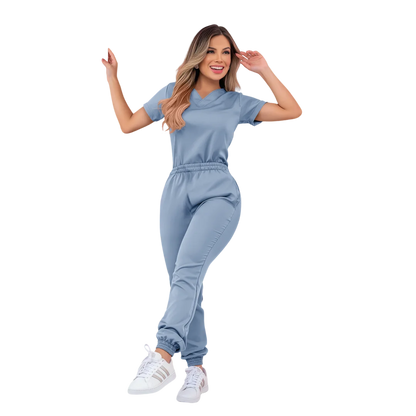 High Quality Scrubs Doctor Medical Center Uniform Comfortable Staff Scrub Suit Ladies Beauty Spa Salon Tunic Top+Pants Workwear