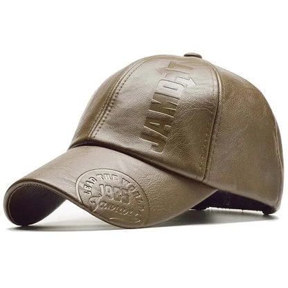 Unisex 1985 Imprint Leather Baseball Cap