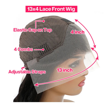 13x4 Transparent 613 Honey Blonde Colored Curly Lace Frontal Wigs Human Hair 180% Remy Water Wave Human Hair Wig For Woman Ubest
