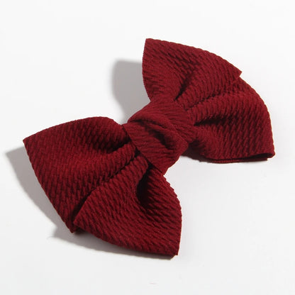 11CM 4.3" Big Hot Sell Seersucker Waffle Hair Bows For Hair Accessories Bow Knot Boutique For Kids Girls Head Wear