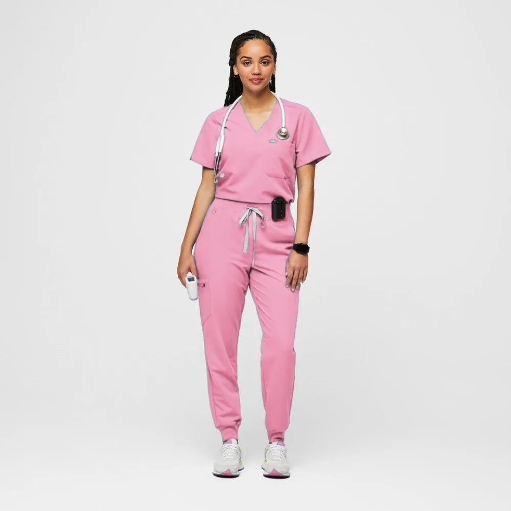 Ladies Scrubs Set Medical Tshirt Pharmacy Women Fashionable Nursing Scrub Overalls Beauty Salon Shirt Nurse Uniform for Hospital