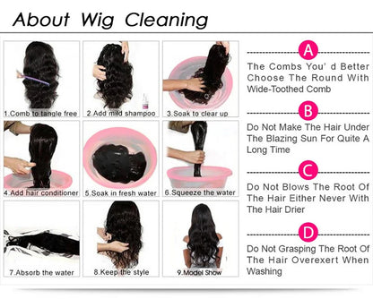 Dark Blue 13x4 HD Lace Front Human Hair Wigs For Women Pre Plucked Blue Body Wave Transparent Lace Frontal Wigs 100% Human Hair