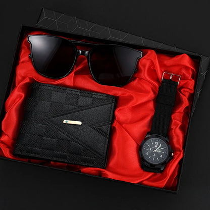 Men's 3-Piece Gift Set – Watch, Sunglasses & Wallet
