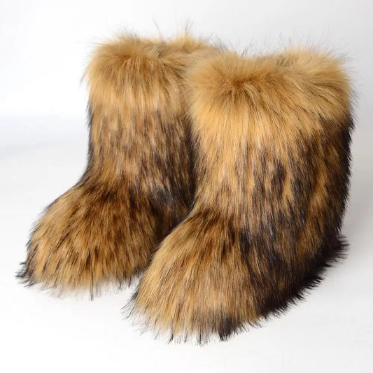 Winter Fluffy Mid-calf Boots