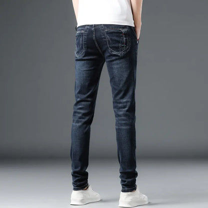 Slim Boys Blue Jeans, Black Men's Fashion Casual Trousers, Gray Denim Pants, Asian Size 28-38,  Men Jean