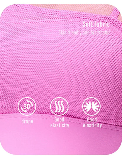 Cloud Hide SEXY Mesh Sports Bra Fitness Underwear Yoga Crop Tank Top HOT Girl Vest Athletic Shockproof Shirt Running Sportswear