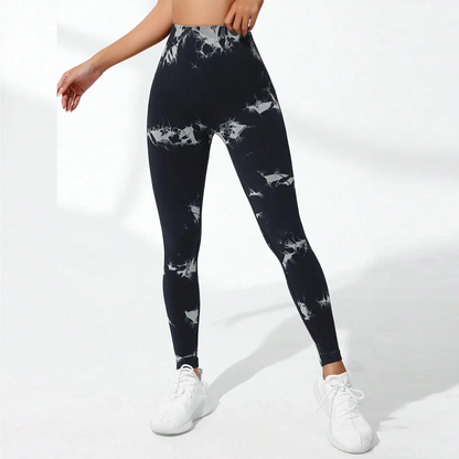 FITTOO V-Buttocks Leggings Women's Tie Dye Scrunch Butt Yoga Pants Fitness Athletic Sexy Gym Suit Female Clothing Sport Tights