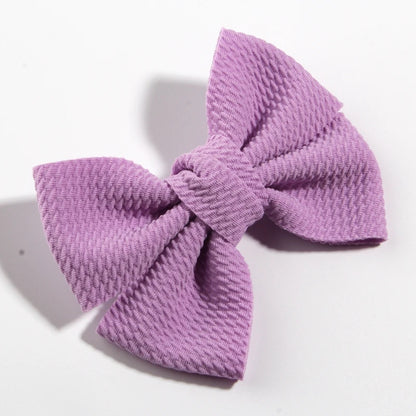 11CM 4.3" Big Hot Sell Seersucker Waffle Hair Bows For Hair Accessories Bow Knot Boutique For Kids Girls Head Wear