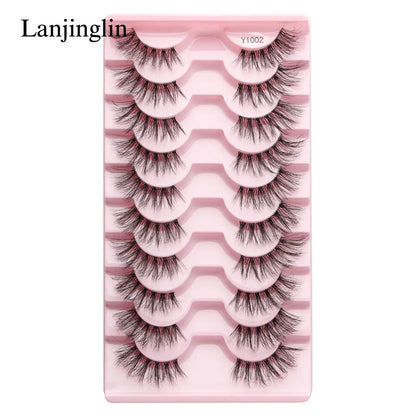 Half Eye Lashes Faux Mink Wispy Fluffy Extensions