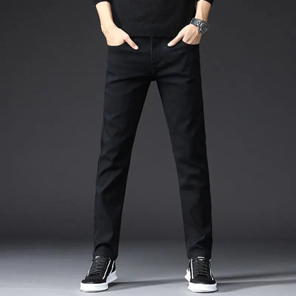 Slim Boys Blue Jeans, Black Men's Fashion Casual Trousers, Gray Denim Pants, Asian Size 28-38,  Men Jean