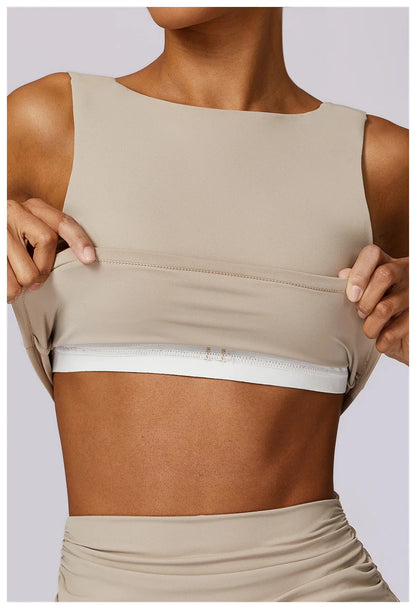 Sports Underwear Women Sexy Workout Sports Bras Tights Crop Top Yoga Vest Shockproof Gym Push Up Fitness Athletic Brassiere