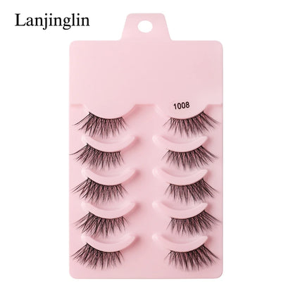 Half Eye Lashes Faux Mink Wispy Fluffy Extensions
