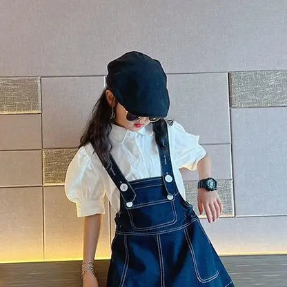 2025 new spring autumn summer Girls Kids T-shirt+short skirt sets comfortable cute baby Clothes Children Clothing