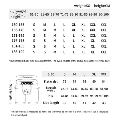 Sexy Men Underwear Boxers Breathable Mens Boxershorts Men's Panties Underpants Plus Size Fashion Print Man Boxers Briefs Trunks