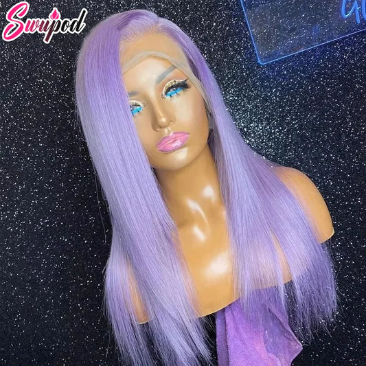 30 36 Inch 250% High Density Purple 13x4 Lace Fronts Wigs Human Hair Bone Straight Hd Preplucked Lace Human Hair Wig Glueless Go