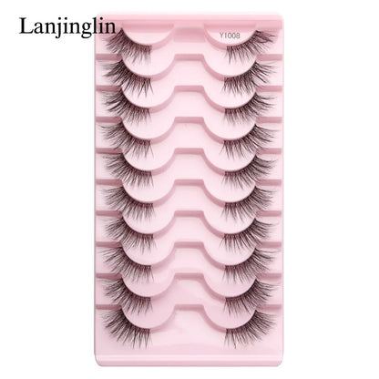 Half Eye Lashes Faux Mink Wispy Fluffy Extensions