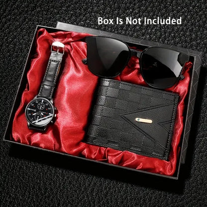 Men's 3-Piece Gift Set – Watch, Sunglasses & Wallet