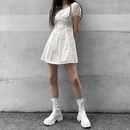 New Mid Calf Lace-up Ladies Chelsea Zipper Boots