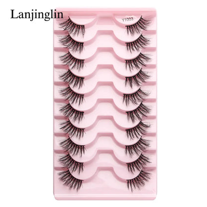 Half Eye Lashes Faux Mink Wispy Fluffy Extensions