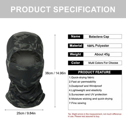 Camouflage Full Face Mask – Outdoor Cycling & Sports Balaclava