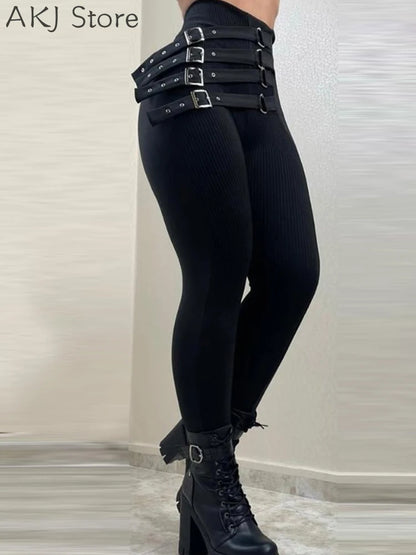 Sexy Sheer Mesh Lace Embroidery Patchwork Skinny Pants
