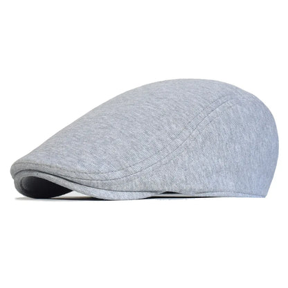 2025 Men berets Fashion Beret  Solid Color Soft Top Casual Beanie Retro Literary Forward Cap Peak Cap Driver Hat Gift