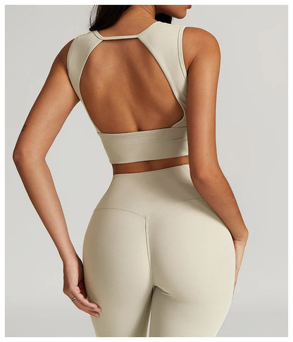 2 Pieces Yoga Suit Women Sexy Tight-Fitting Fitness Sports Set Gym Bra Elasticity High Waist Leggings Female Athletic Wear 8793