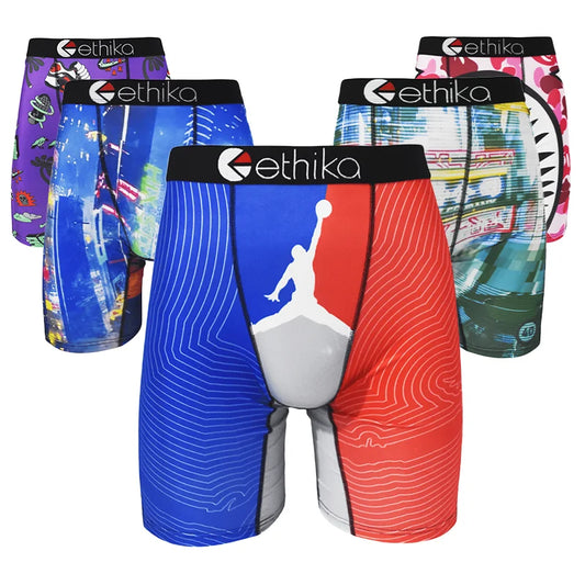 Sexy Men Underwear Boxers Breathable Mens Boxershorts Men's Panties Underpants Plus Size Fashion Print Man Boxers Briefs Trunks