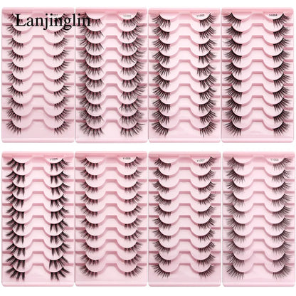 Half Eye Lashes Faux Mink Wispy Fluffy Extensions