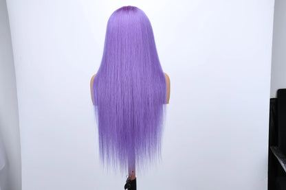 30 36 Inch 250% High Density Purple 13x4 Lace Fronts Wigs Human Hair Bone Straight Hd Preplucked Lace Human Hair Wig Glueless Go